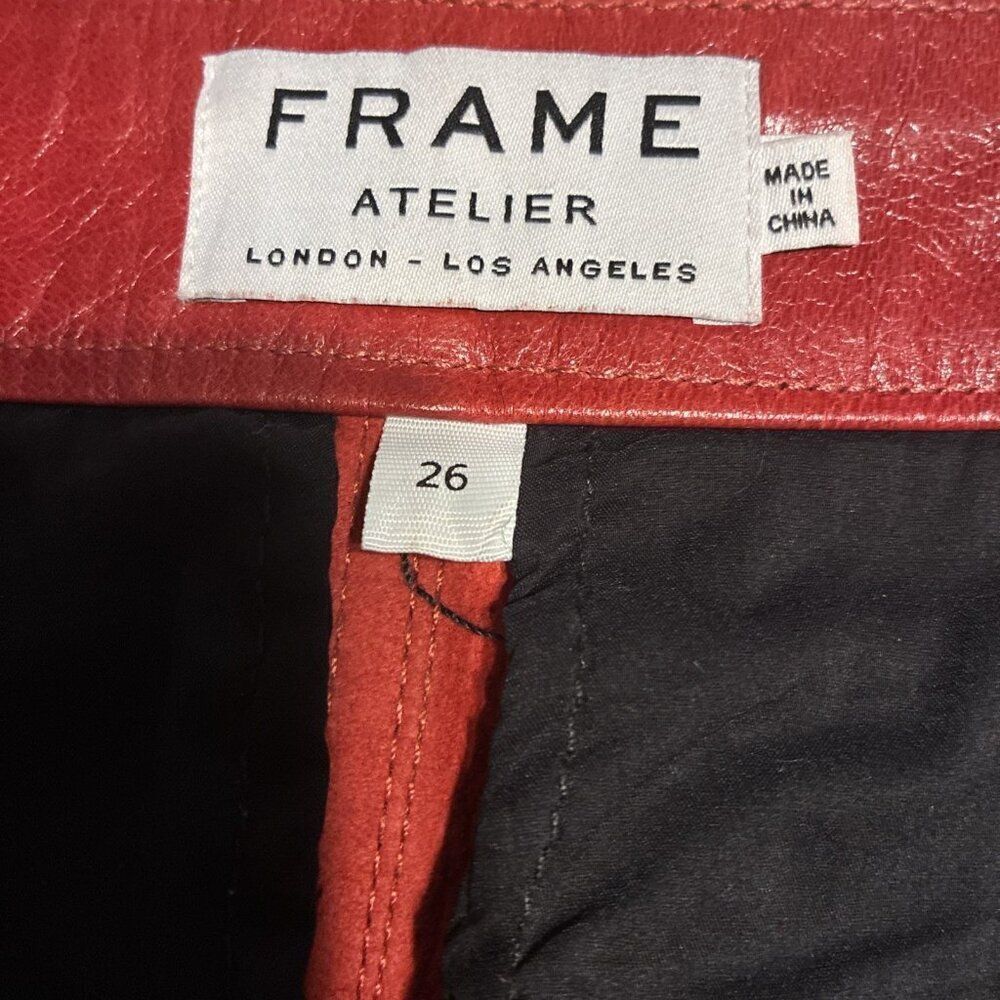 Frame Authentic Genuine Lamb Leather Mini Skirt 26 Small - Picture 8 of 10